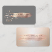 Professionele borstelslag, cupcake, zoetigheden gr visitekaartje (Voorkant / Achterkant)