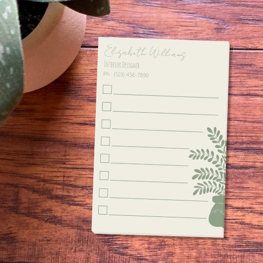 Professionele botanische to-do-lijst Post-it Notes