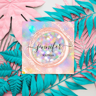 Professionele Boutique-winkel Beauty Glam Holograa Vierkante Visitekaartje