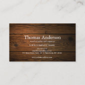 Professionele Bouw en Timmerman Houten Vliegtuig Visitekaartje (Achterkant)