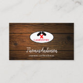 Professionele Bouw en Timmerman Houten Vliegtuig Visitekaartje (Voorkant)