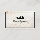 Professionele Bouw en Timmerman Houten Vliegtuig Visitekaartje (Voorkant)