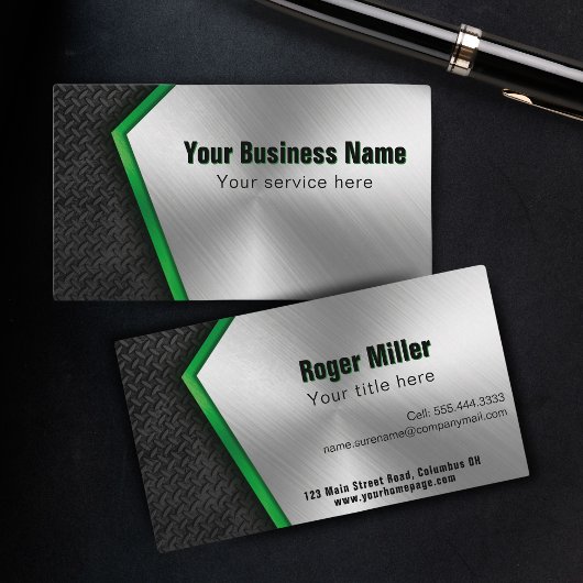 Professionele bouwer Metaal Visitekaartje