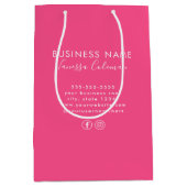 Professionele Branding Minimale Script Hot Pink Medium Cadeauzakje (Voorkant)