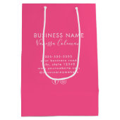 Professionele Branding Minimale Script Hot Pink Medium Cadeauzakje (Achterkant)