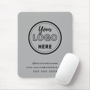 Professionele Branding Minimalistisch Grijs Promo Muismat