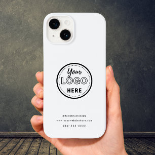 Professionele Branding Minimalistisch Wit Promo Lo Case-Mate iPhone 14 Hoesje
