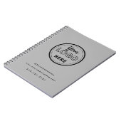 Professionele branding minimalistische grijze prom notitieboek (Linkerzijde)