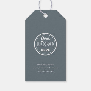 Professionele Branding Minimalistische Navy Promo Cadeaulabel