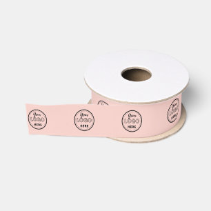 Professionele Branding Minimalistische Roze Promo Grosgrain Lint