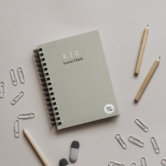 Professionele Branding Modern Minimalistisch Grijs Planner
