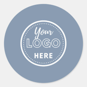 Professionele Branding Promotie Logo Periwinkle Ronde Sticker