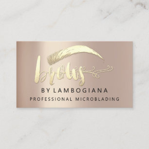 Professionele Brows Gold Grey Logo sociale media F Visitekaartje