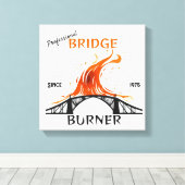 Professionele brugbrander canvas afdruk (Insitu (Houten vloer))