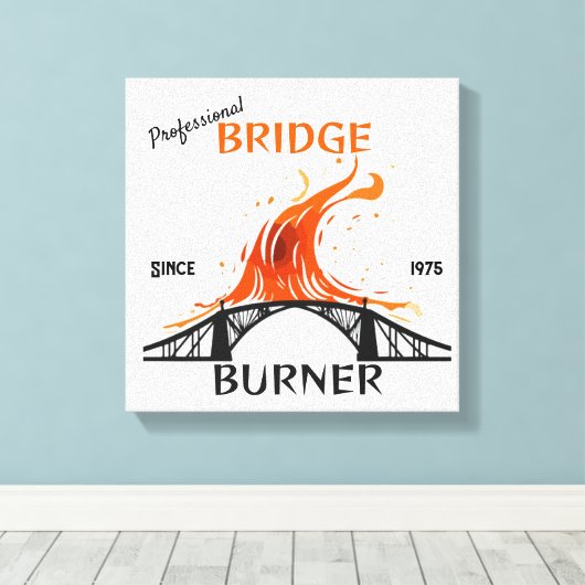 Professionele brugbrander canvas afdruk (Insitu (Houten vloer))