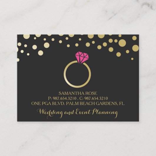 Professionele bruiloft- en gebeurtenissenplanner visitekaartje (Voorkant)