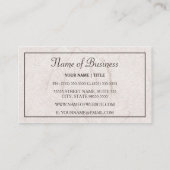 Professionele Bruine Voeding Eenvoudig Organisch P Visitekaartje (Achterkant)