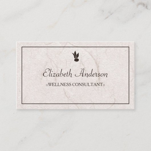 Professionele Bruine Voeding Eenvoudig Organisch P Visitekaartje (Voorkant)