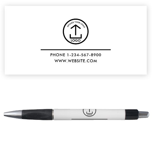 Professionele Business Logo Contactgegevens Wit Pen