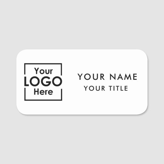 Professionele Business Logo Medewerker Personeelsn Naamplaatje (Voorkant)