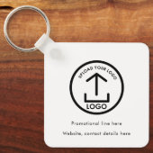 Professionele Business Logo Tekst Promo QR-code Sleutelhanger (Voorkant)