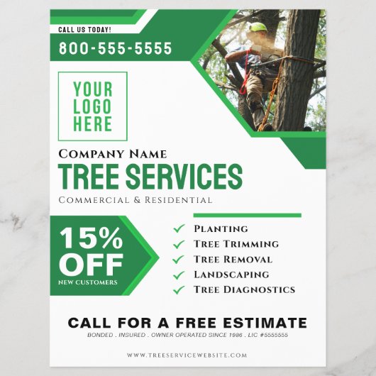 Professionele Business Tree Services Flyer (Voorkant)