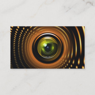 Professionele cameralens zoeker fotografie visitekaartje