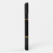 Professionele Carbon Black & Gouden Monogram Case-Mate iPhone Case (Achterkant/rechts)
