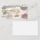 Professionele cateringdiensten visitekaartje (Voorkant / Achterkant)