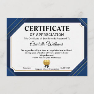 Professionele Certificaat van Waardering Blauw Gou