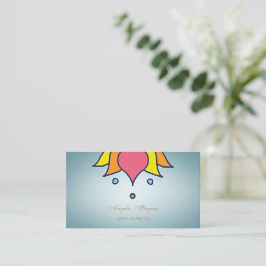 Professionele Charming Professionele Lotus Bloem Visitekaartje (Staand voorkant)