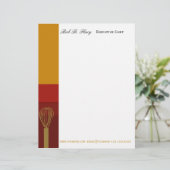 Professionele Chef Catering Cook REcipes Briefhoofd Ontwerp (Staand voorkant)