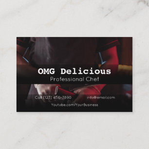 Professionele Chef Cook Food Cooking Restaurant Visitekaartje