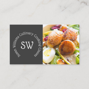 Professionele chef-kokerklassen cateringfoto visitekaartje