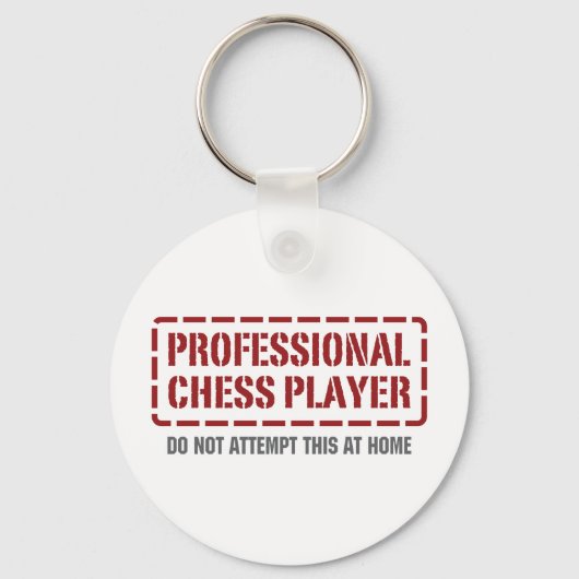 Professionele Chess Player Sleutelhanger (Voorkant)