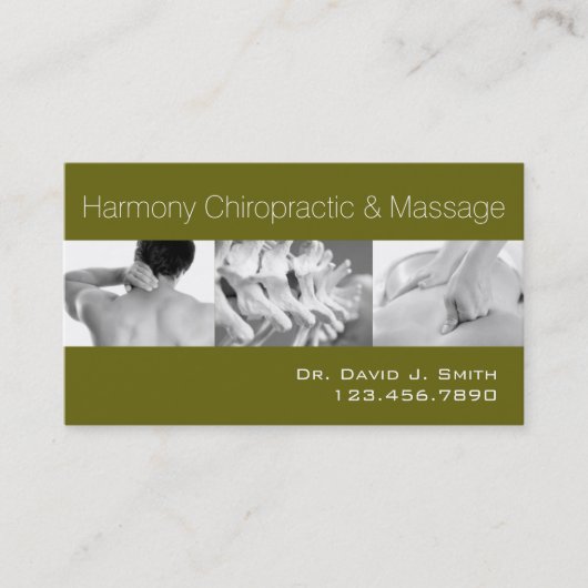 Professionele chiropractor Gezondheid Visitekaartje (Voorkant)