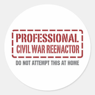 Professionele civiele oorlog reactor ronde sticker