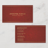 Professionele Classy Plain Pearl Finish Luxe Visitekaartje (Voorkant / Achterkant)