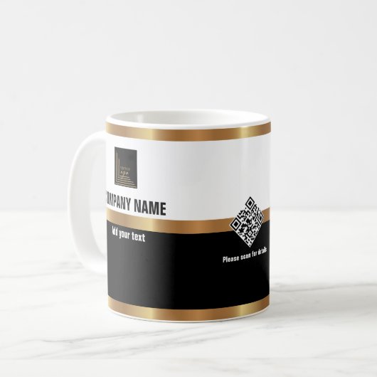 Professionele Client Medewerker Aanwezig QR Code S Koffiemok (Voorkant links)