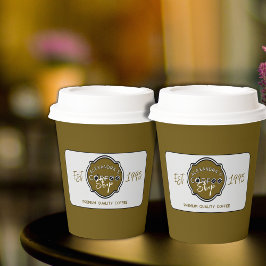 Professionele coffeeshop gepersonaliseerde Logo Papieren Bekers