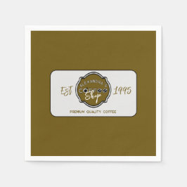 Professionele coffeeshop gepersonaliseerde Logo Servet