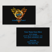 Professionele consultant, Flame Ring Phoenix, zwar Visitekaartje (Voorkant / Achterkant)