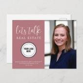 Professionele contactinfo foto Real Estate Briefkaart (Voorkant / Achterkant)