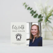 Professionele contactinfo foto Real Estate Briefkaart (Staand voorkant)