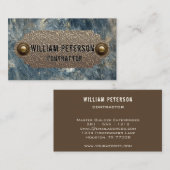 Professionele contractant metaal visitekaartje (Voorkant / Achterkant)