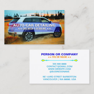 Professionele Cool Mobile Car Wash & Auto Detailin Visitekaartje