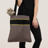 Professionele Corporate Faux Leather Gold Stripe Draagtas (Dichtbij)