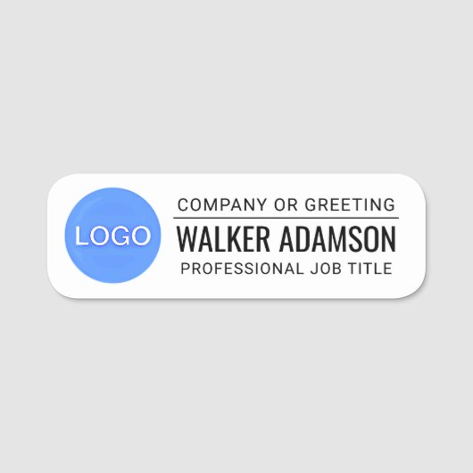Professionele Corporate Logo, Custom Employee Whit Naamplaatje (Voorkant)