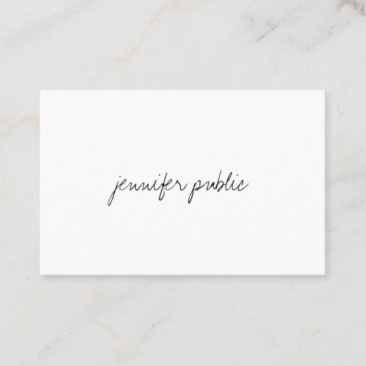 Professionele Creative Modern Hand Script-Sjabloon Visitekaartje (Voorkant)