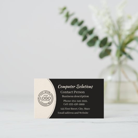 Professionele Creëer Uw eigen Logo Elegant Busines Visitekaartje (Staand voorkant)